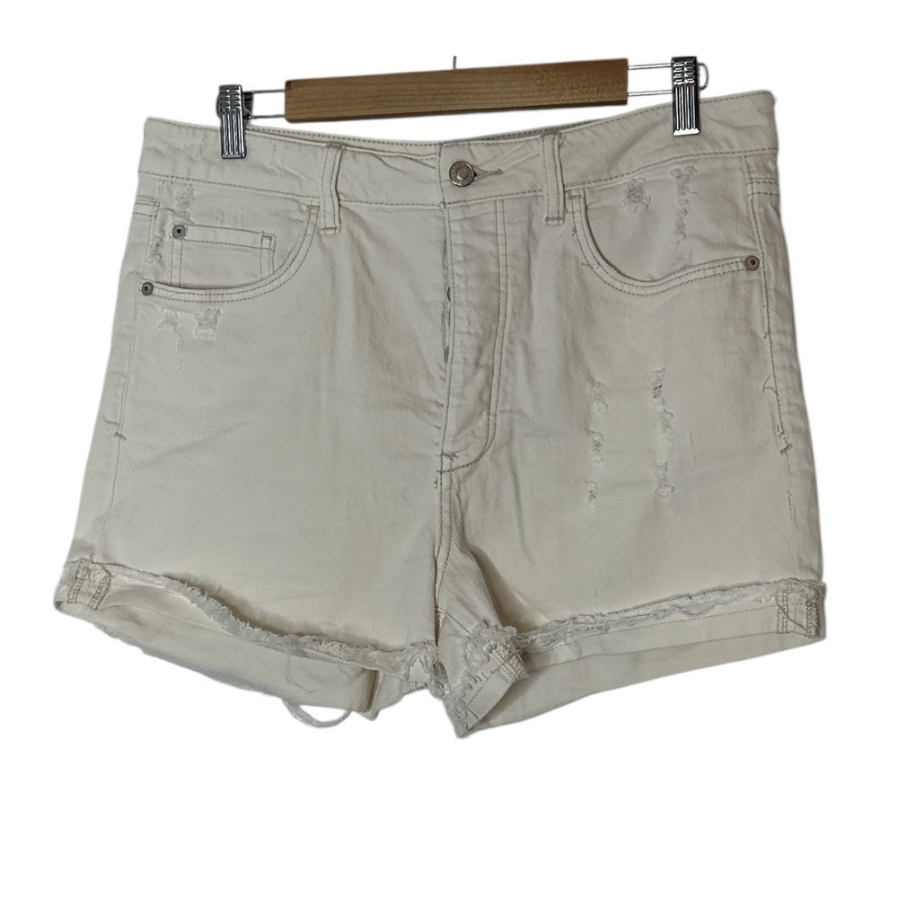 Anthropologie Pilcro Jean Shorts Women's Size 31 Beige Beach Vacation‎ Summer
